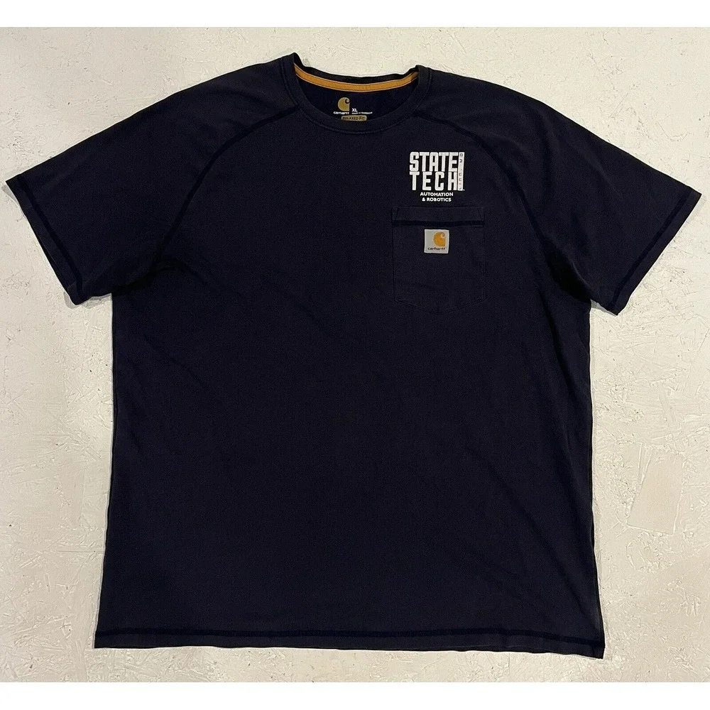 Men's XL Carhartt Force Relaxed Fit Short‎ Sleeve Crewneck T-Shirt State Tech